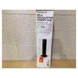 Hampton Bay 28 in. 3 Speed Oscillating Tower Fan in Black