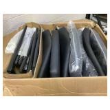 GOJANE Black Faux Leather Solid Back Dining Side Chair with Stable Steel Legs, Set of 4