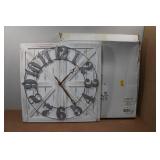 Alben Large Square Farmhouse Wall Clock - 24"