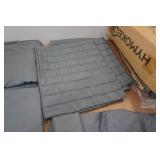Seersucker 7-Piece Comforter Bed Set - Dark Gray - Queen