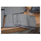 Seersucker 7-Piece Comforter Bed Set - Dark Gray - Queen