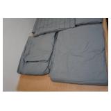Seersucker 7-Piece Comforter Bed Set - Dark Gray - Queen