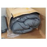 Seersucker 7-Piece Comforter Bed Set - Dark Gray - Queen