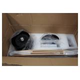 53" Ceiling Fan - Black/Natural Wood