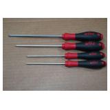 Wiha 4-Piece Hexagonal Ball Head Soft Finish Screwdrivers