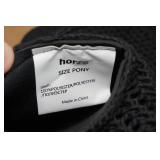 Horze Supreme Silent Crochet Ear Bonnet - Black - Pony