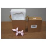 *2* Balloon Dog Mini Art Aminal Statue - Pink