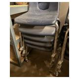 *5* Wheeled Plastic Chairs