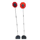 Flashing LED Stop Sign for Garage, Parking, Assistant, Lot of 2 / NEEDS NEW BATTERIES