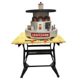 Craftsman Benchtop Spindle Sander with Black and Decker Workmate Table