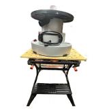 Craftsman Benchtop Spindle Sander with Black and Decker Workmate Table