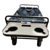 Folding Wagon with Brakes, LIKE NEW, NO RIPS OR TEARS