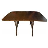 Antique Foldable Oak Table // **Propping Mechanism Will Need to be Fixed AS SHOWN IN PHOTOS**