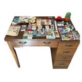 Antique ELNA CARINA Sewing Machine with Sewing Machine Accessories