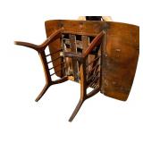 Antique Foldable Oak Table // **Propping Mechanism Will Need to be Fixed AS SHOWN IN PHOTOS**