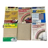 Large Sheet Sand Paper Bundle of 4 pack and some loose pieces