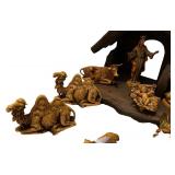 Wood Carved Nativity Set