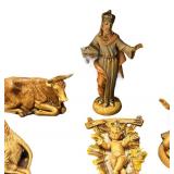 Wood Carved Nativity Set