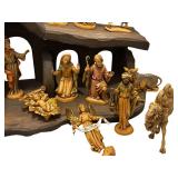 Wood Carved Nativity Set