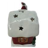 Holiday Christmas Santa Claus in the Chimney Tealight Candle Holder