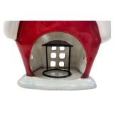 Holiday Christmas Santa Claus in the Chimney Tealight Candle Holder