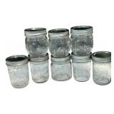 Small Mason/Kerr Canning Jars, Bundle of 8