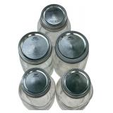 Large Mason Jars, Lot of 5