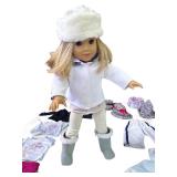 American Girl Doll with Extra Clothes and Accessories