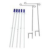 Yard Flag Stakes and Decor Lights Stakes Bundle