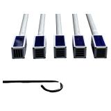 Yard Flag Stakes and Decor Lights Stakes Bundle