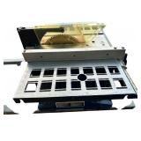 Ryobi 10" BTS10 Table Saw on Ridgid Portable Work Table with Wheels