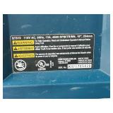 Ryobi 10" BTS10 Table Saw on Ridgid Portable Work Table with Wheels