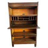 GLOBE-WERNICKE Stacked Barrister Bookcase with Drop Front Desk Insert