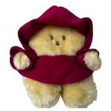 Vintage Animal Fair Chubbles Maroon Cloak 10" Plush Stuffed Animal Bear