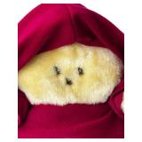 Vintage Animal Fair Chubbles Maroon Cloak 10" Plush Stuffed Animal Bear