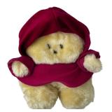 Vintage Animal Fair Chubbles Maroon Cloak 10" Plush Stuffed Animal Bear