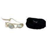 NIKE Swimming Suit, One Piece Size 36 with Cap and Goggles