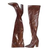 JLO DORICE OVER-THE-KNEE BOOT Brown Size 6M/361/2