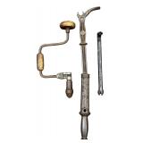 Antique Tool Bundle // Stanley No. 945 10" // Hand Brace Drill // Yankee #30 Screwdriver