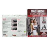 Mag-Mesh Door Screen and Window Plastic Cover Kit Bundle