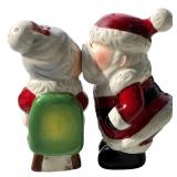Santa Kissing Mrs. Claus Salt and Pepper Shakers
