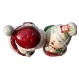 Santa Kissing Mrs. Claus Salt and Pepper Shakers