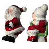 Santa Kissing Mrs. Claus Salt and Pepper Shakers