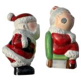 Santa Kissing Mrs. Claus Salt and Pepper Shakers