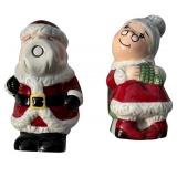 Santa Kissing Mrs. Claus Salt and Pepper Shakers