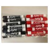 Black and Red Dry Erase Markers