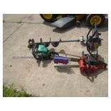 Group of auger, edger & chainsaw. All tested by consignor. As shown.