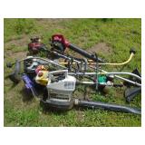 Group of blowers & weed trimmers for parts or repair. Untested. As shown.