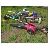 Group of blowers & weed trimmers for parts or repair. Untested. As shown.
