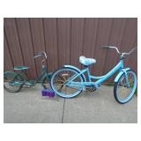 Qty of 2 ladies bicycles. As shown.